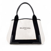 Canvas Navy Cabas Tote S